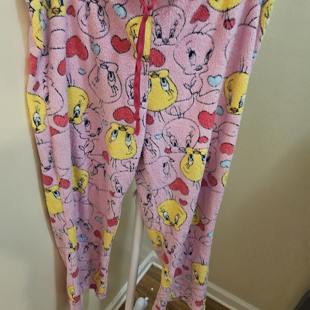 Y2K  Tweety Bird Pajama Bottoms - Pink